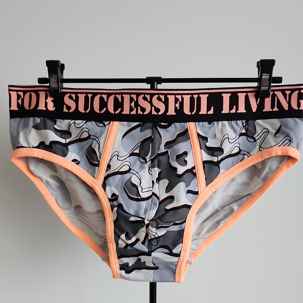 Diesel Men's Camouflage Briefs - Black and Peach